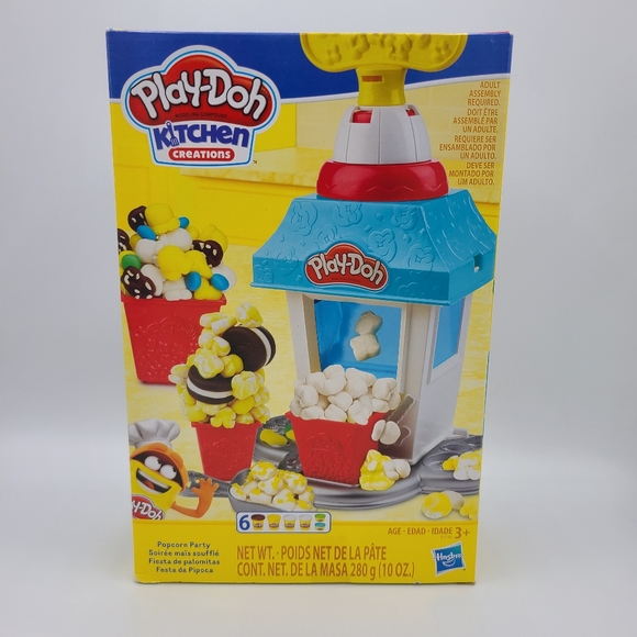 Play Doh Kitchen Creations Popcorn Party Popcorn Oreo Play Food Toy Set 6 Cans - Picture 8 of 8